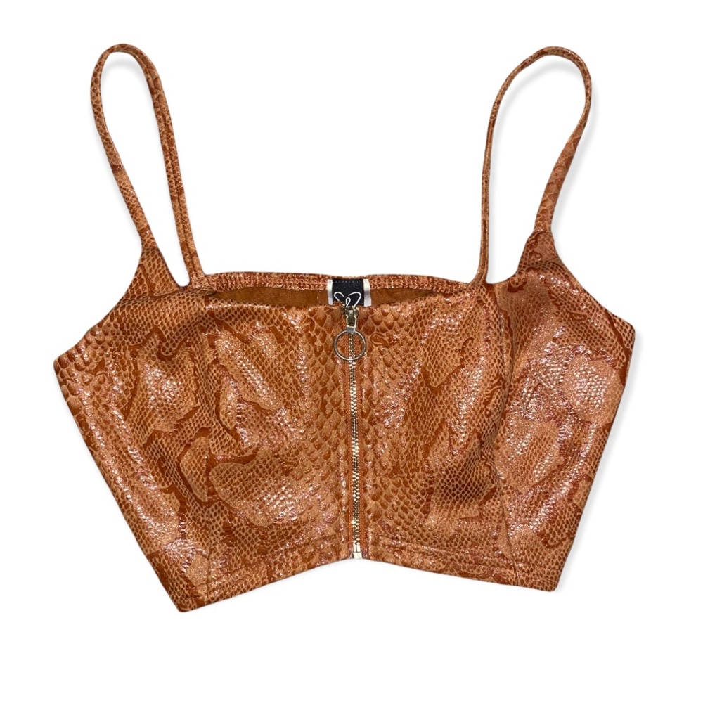 Windsor Faux Leather Crop Top